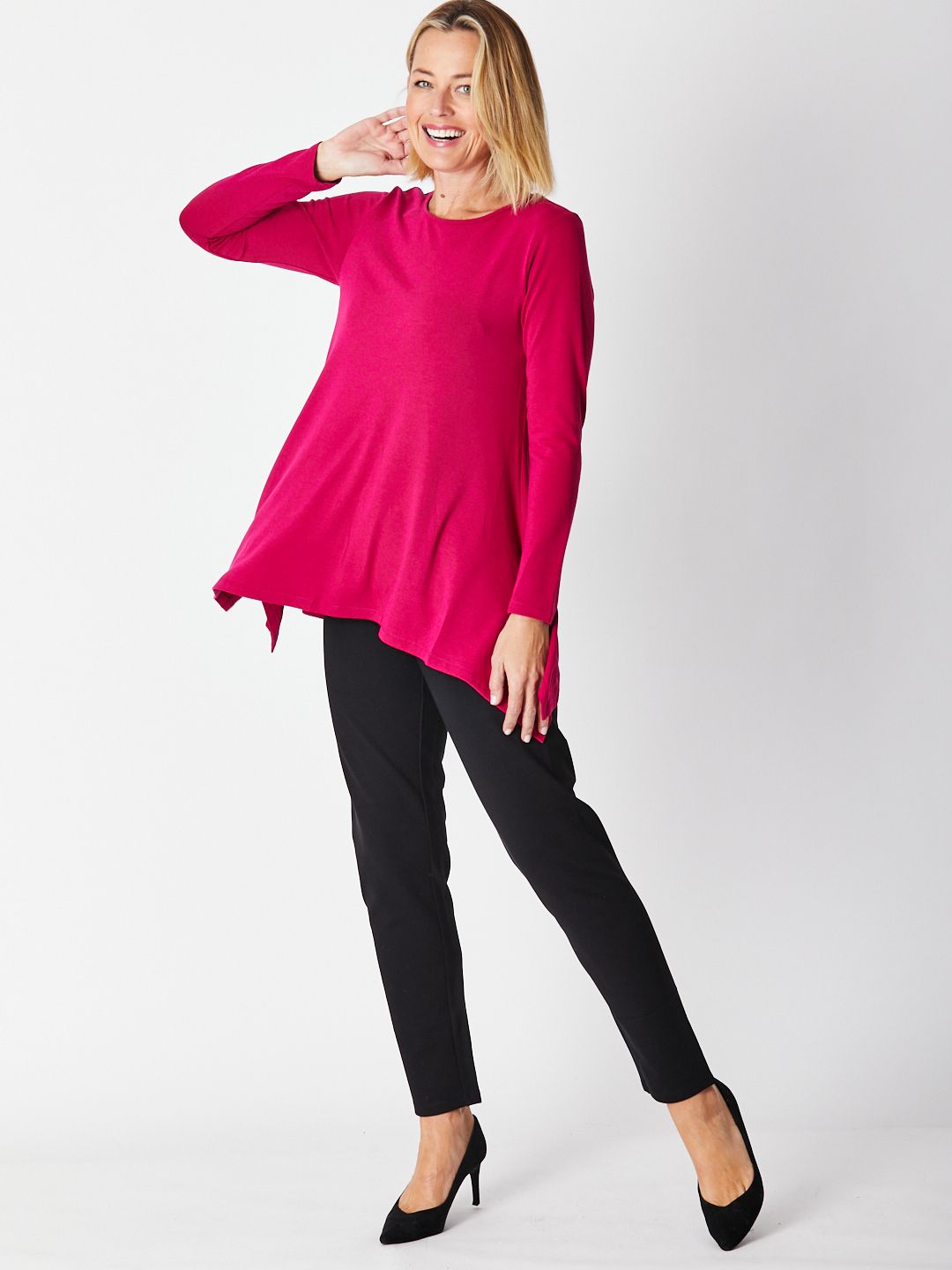 Andrea Winter Warmer Top - Raspberry 26791-Sw
