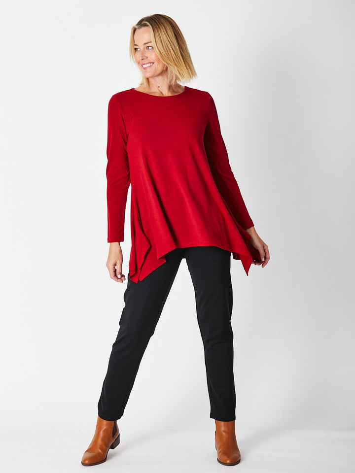 Andrea Winter Warmer Top - BURGUNDY 26791-Sw