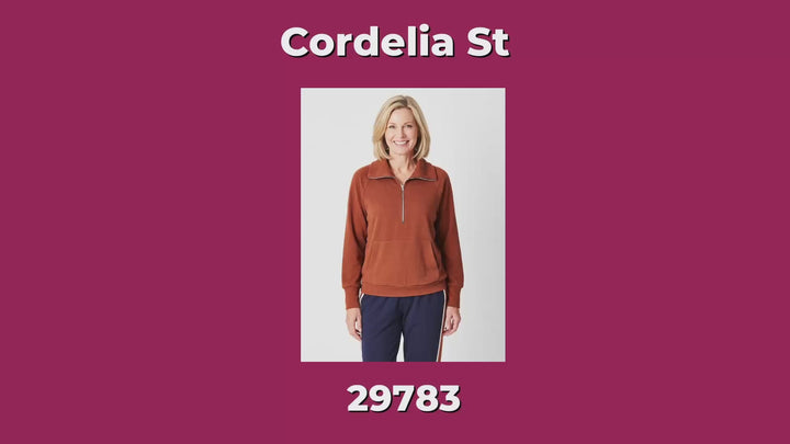 Half Zip Fleece Top- Nutmeg- 29783