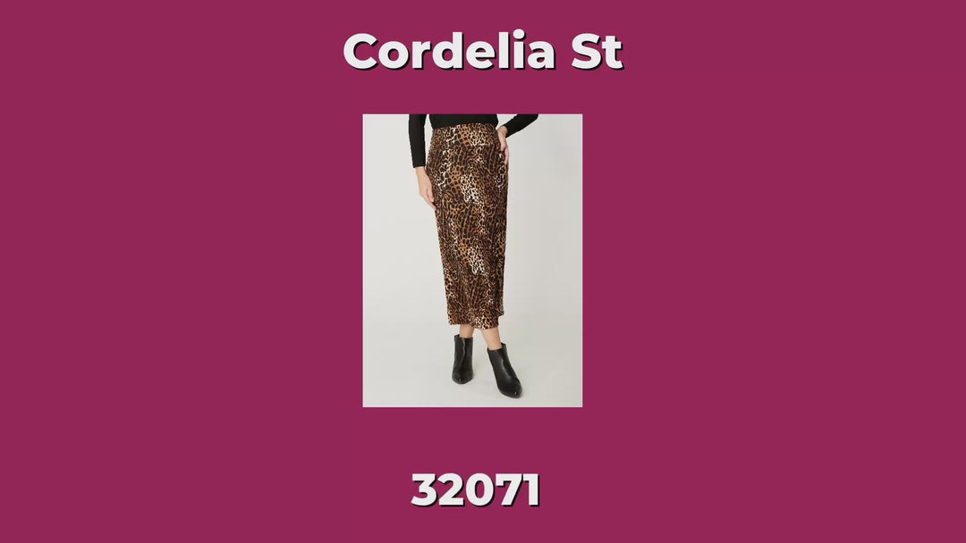 Pull On Knit Skirt - Animal - 32071